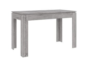 vidaXL Eettafel 120x60x76 cm bewerkt hout grijs sonoma eikenkleurig