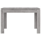 vidaXL Eettafel 120x60x76 cm bewerkt hout grijs sonoma eikenkleurig