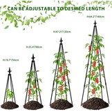 Garten Obelisk Plant Trellis - 4 stuks tuinobelisken set klimhulp voor klimplanten, metalen tuin rankrooster voor openbare plaatsen en particuliere binnenplaatsen