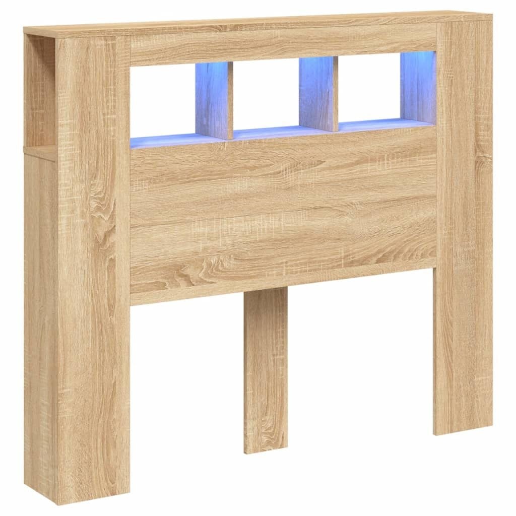 vidaXL Hoofdbord 120x18,5x103,5 cm bewerkt hout sonoma eikenkleurig