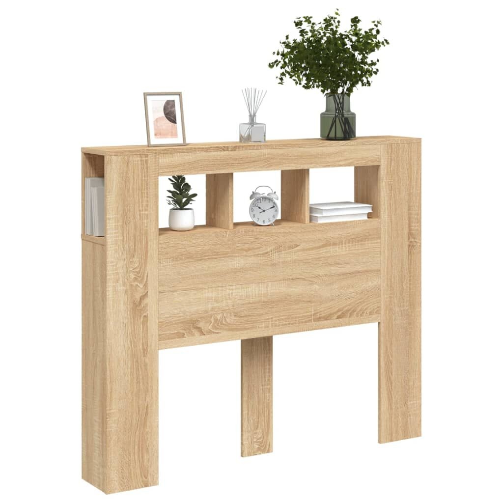 vidaXL Hoofdbord 120x18,5x103,5 cm bewerkt hout sonoma eikenkleurig