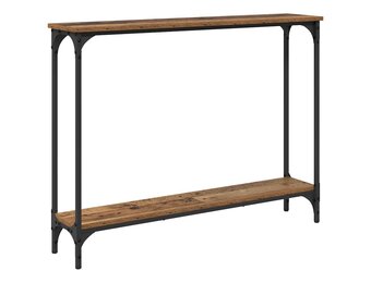 vidaXL Wandtafel met plank Oud Hout 100 x 23 x 15,5 cm Bewerkt hout