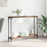 vidaXL Wandtafel met plank Oud Hout 100 x 23 x 15,5 cm Bewerkt hout