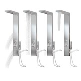 vidaXL Douchepaneelsysteem vierkant roestvrij staal