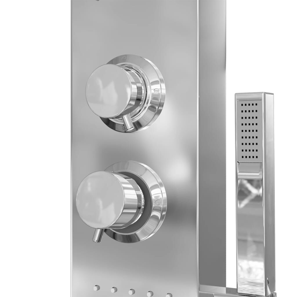 vidaXL Douchepaneelsysteem vierkant roestvrij staal