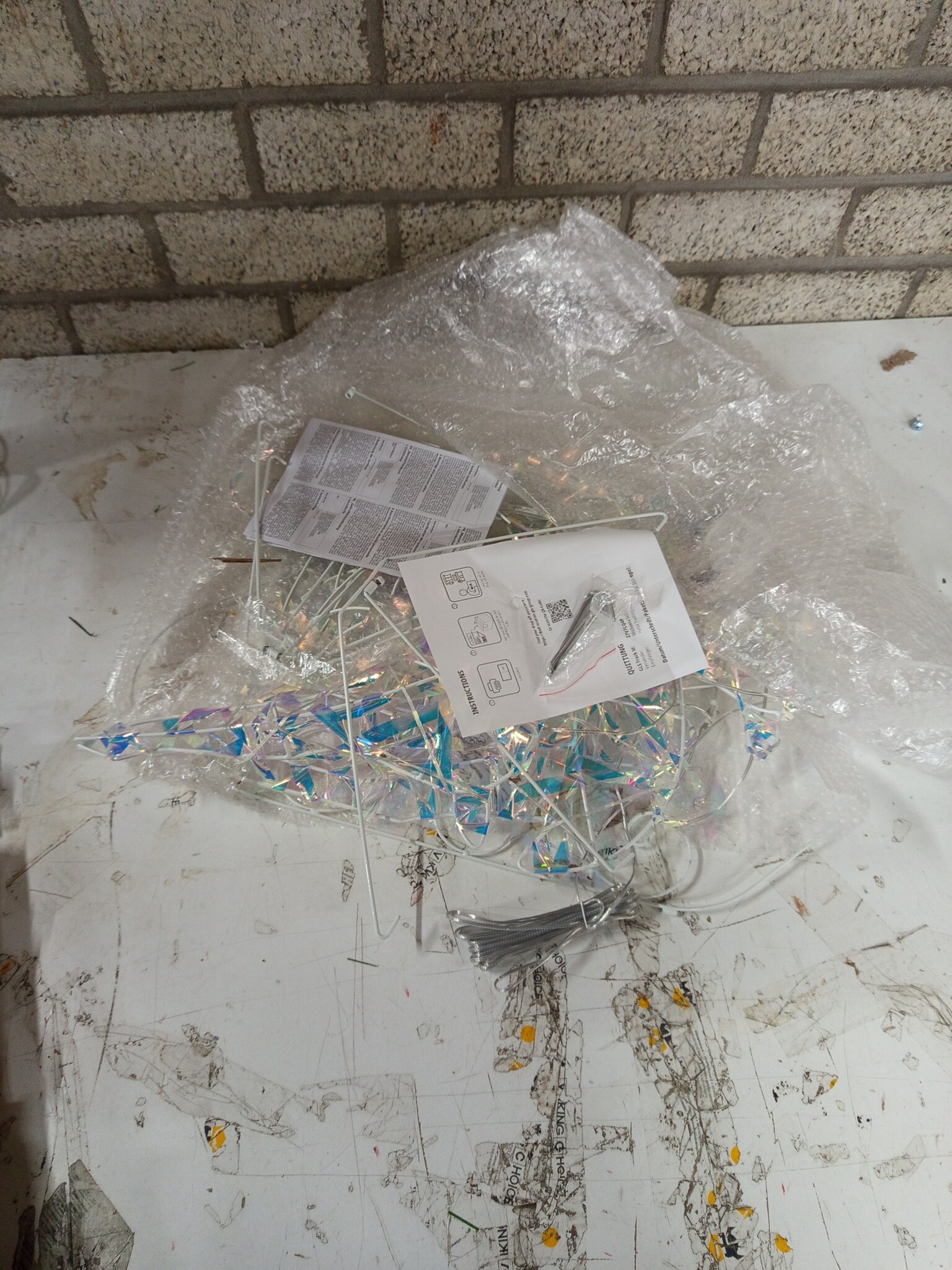 vidaXL Rendierfamilie Kerstmis warmwit 270x7x90 cm mesh goudkleurig