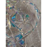 vidaXL Rendierfamilie Kerstmis warmwit 270x7x90 cm mesh goudkleurig