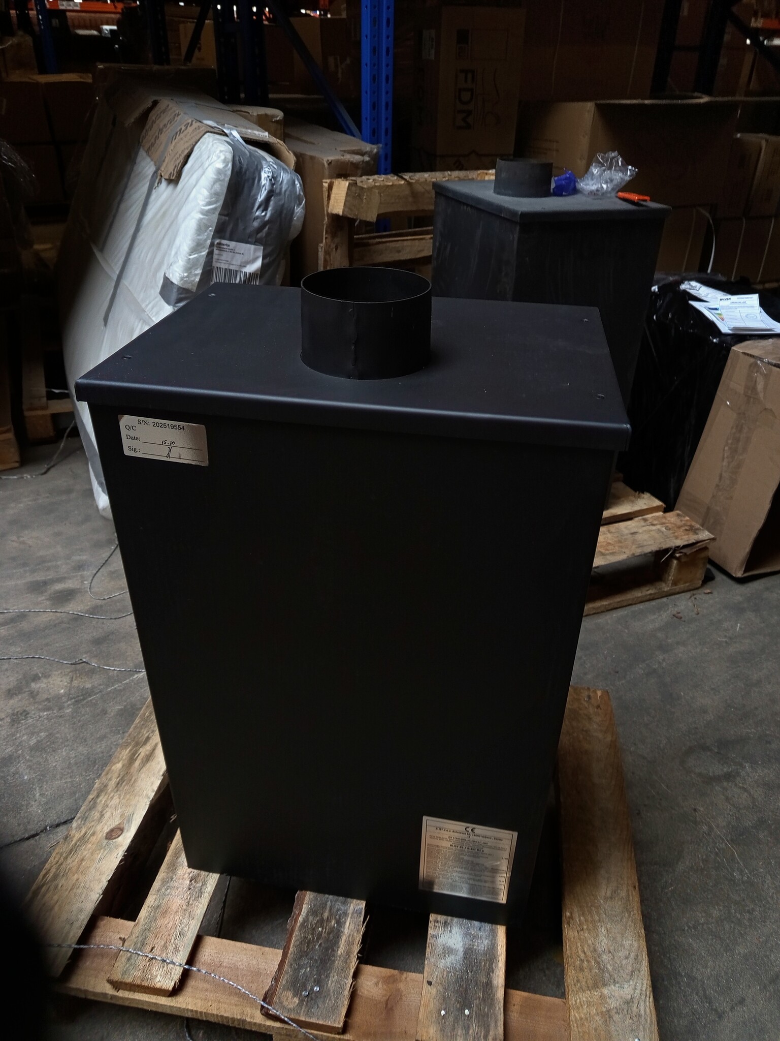 Houtkachel - binnen - vrijstaand - 12 KW - staal