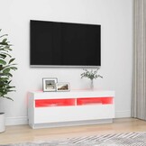 vidaXL TV-meubel Wit met LED - 100x35x40 cm | 41% Korting
