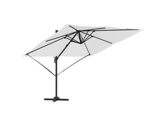 vidaXL Roma Parasol Beige 286 x 285 x 265 cm Polyester, Aluminium