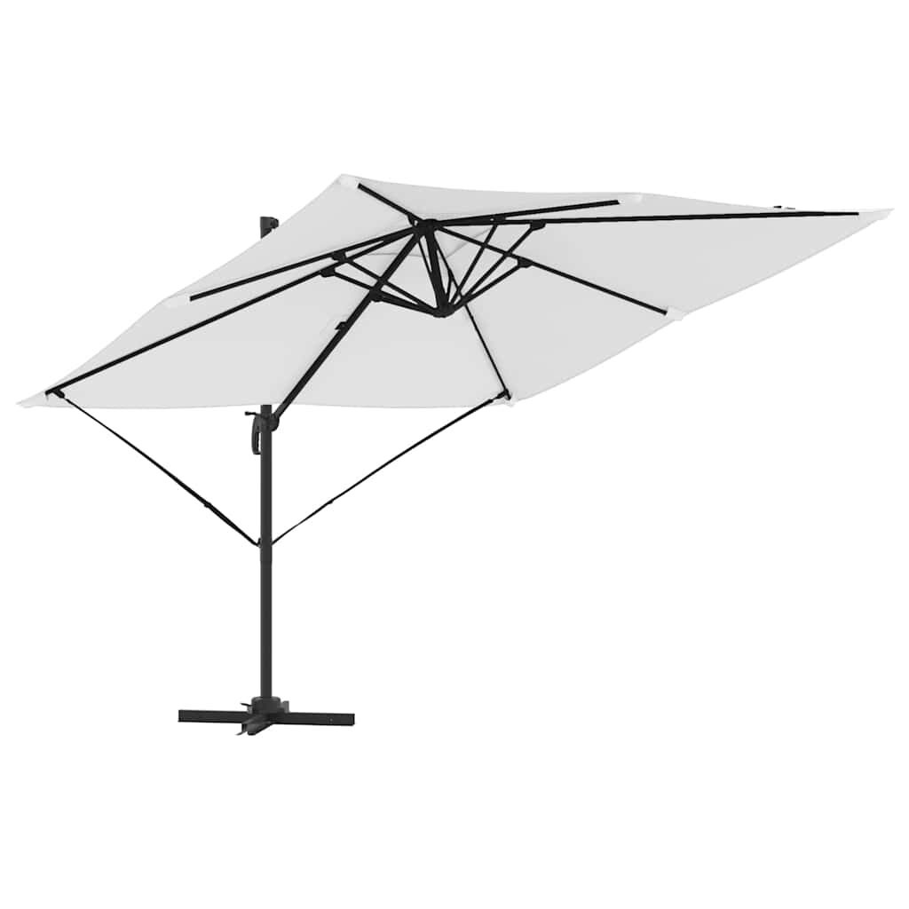 vidaXL Roma Parasol Beige 286 x 285 x 265 cm Polyester, Aluminium