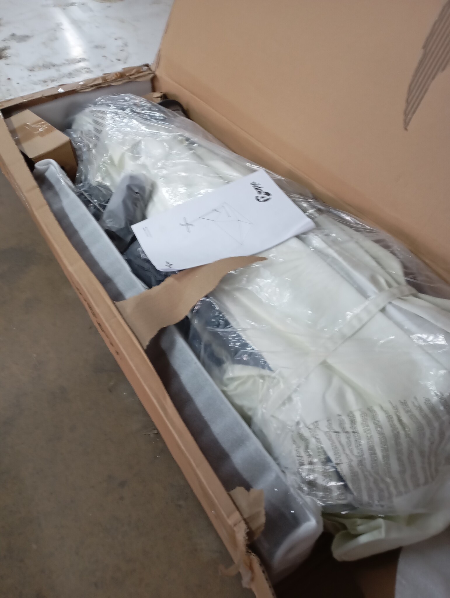 vidaXL Roma Parasol Beige 286 x 285 x 265 cm Polyester, Aluminium