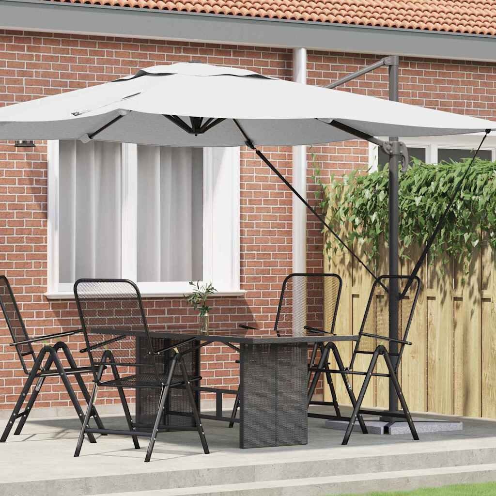 vidaXL Roma Parasol Beige 286 x 285 x 265 cm Polyester, Aluminium