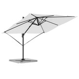 vidaXL Roma Parasol Beige 286 x 285 x 265 cm Polyester, Aluminium