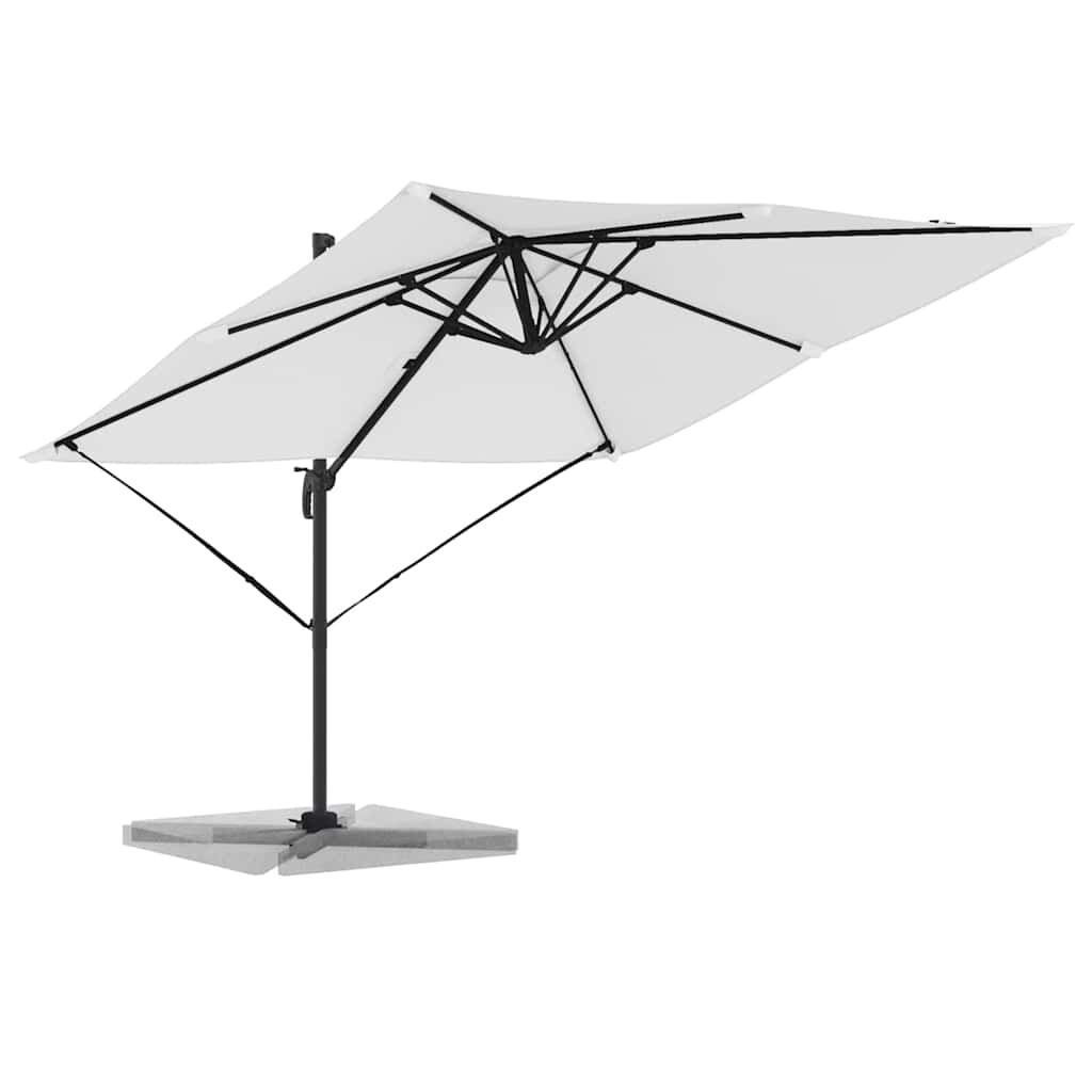 vidaXL Roma Parasol Beige 286 x 285 x 265 cm Polyester, Aluminium