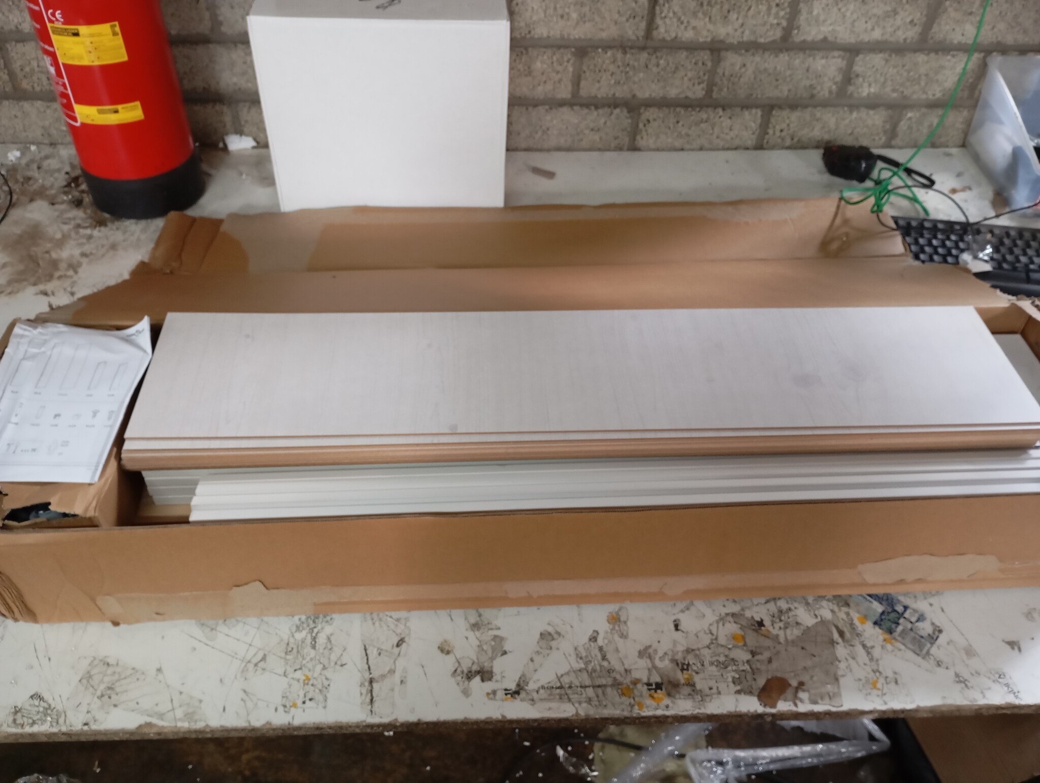 vidaXL Bedlades 4 st massief grenenhout wit