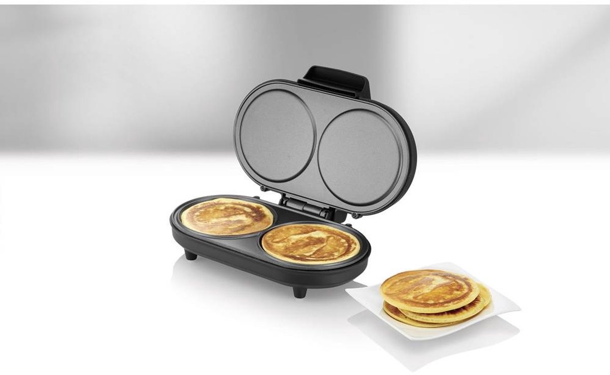 Unold Dubbele Pancakemaker Zwart/RVS - 55% Korting!