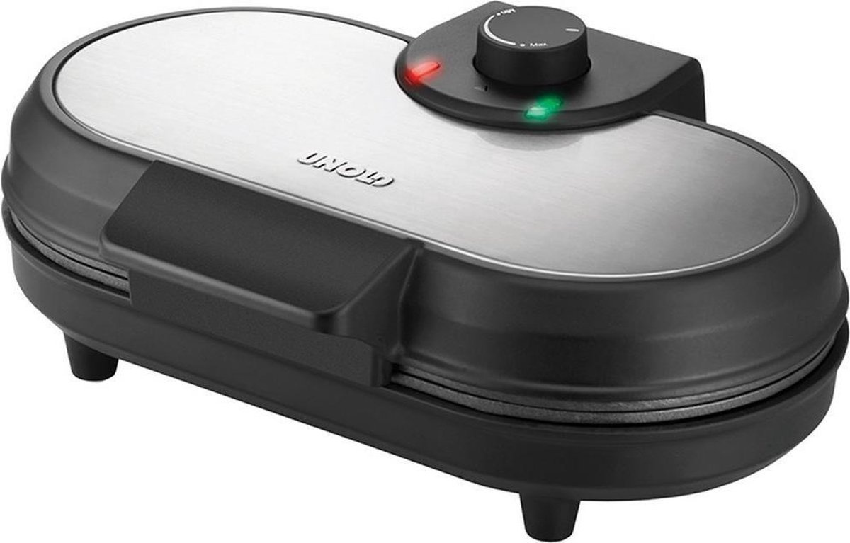 Unold Dubbele Pancakemaker Zwart/RVS - 55% Korting!