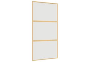 vidaXL Schuifdeur Mat ESG-Glas & Aluminium Goud | 57% Korting!