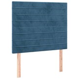 vidaXL Hoofdborden 2 st 90x5x78/88 cm fluweel donkerblauw - 62% KORTING!