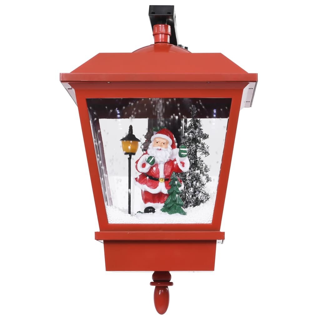 vidaXL Kerstwandlamp met LED-lampjes en kerstman 40x27x45 cm rood