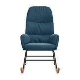 vidaXL Schommelstoel Fluweel Blauw - 55% Korting!