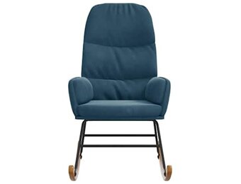 vidaXL Schommelstoel Fluweel Blauw - 55% Korting!