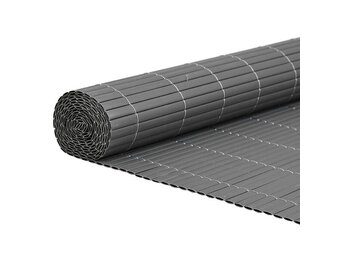 vidaXL Tuinhek Dubbelzijdig Grijs 1,8x5 m PVC