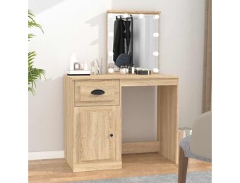 vidaXL Kaptafel met LED - 60% Korting! | Bewerkt Hout Sonoma Eiken