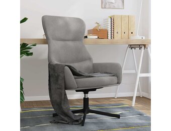 vidaXL Relaxstoel Fluweel Lichtgrijs - 60% Korting