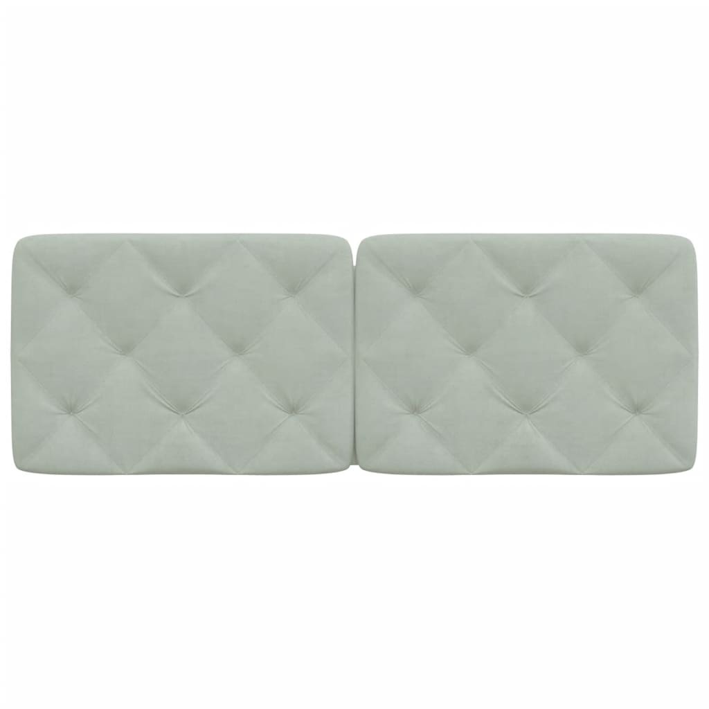 vidaXL Hoofdbordkussen 140 cm Velours Lichtgrijs - 35% Korting!