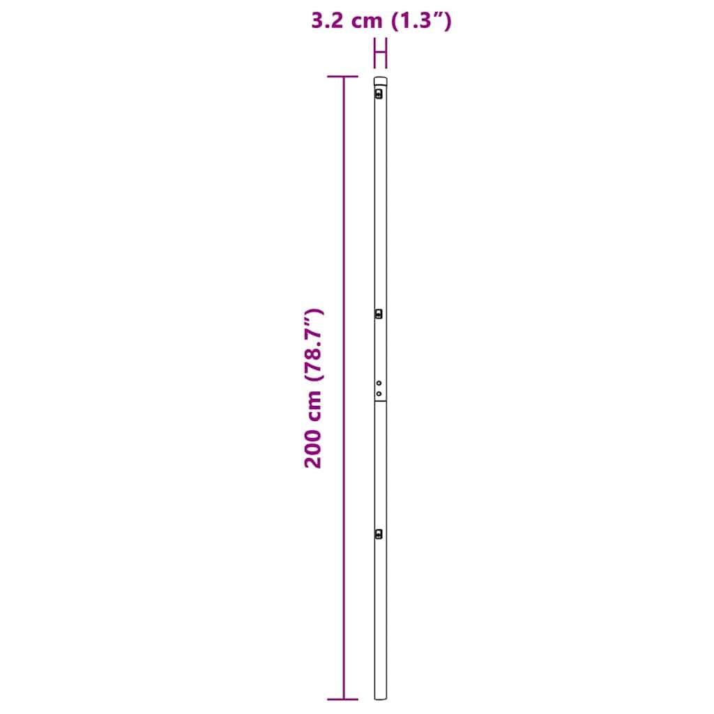 vidaXL Hekpalen Groen (35% korting) - Gegalvaniseerd Staal