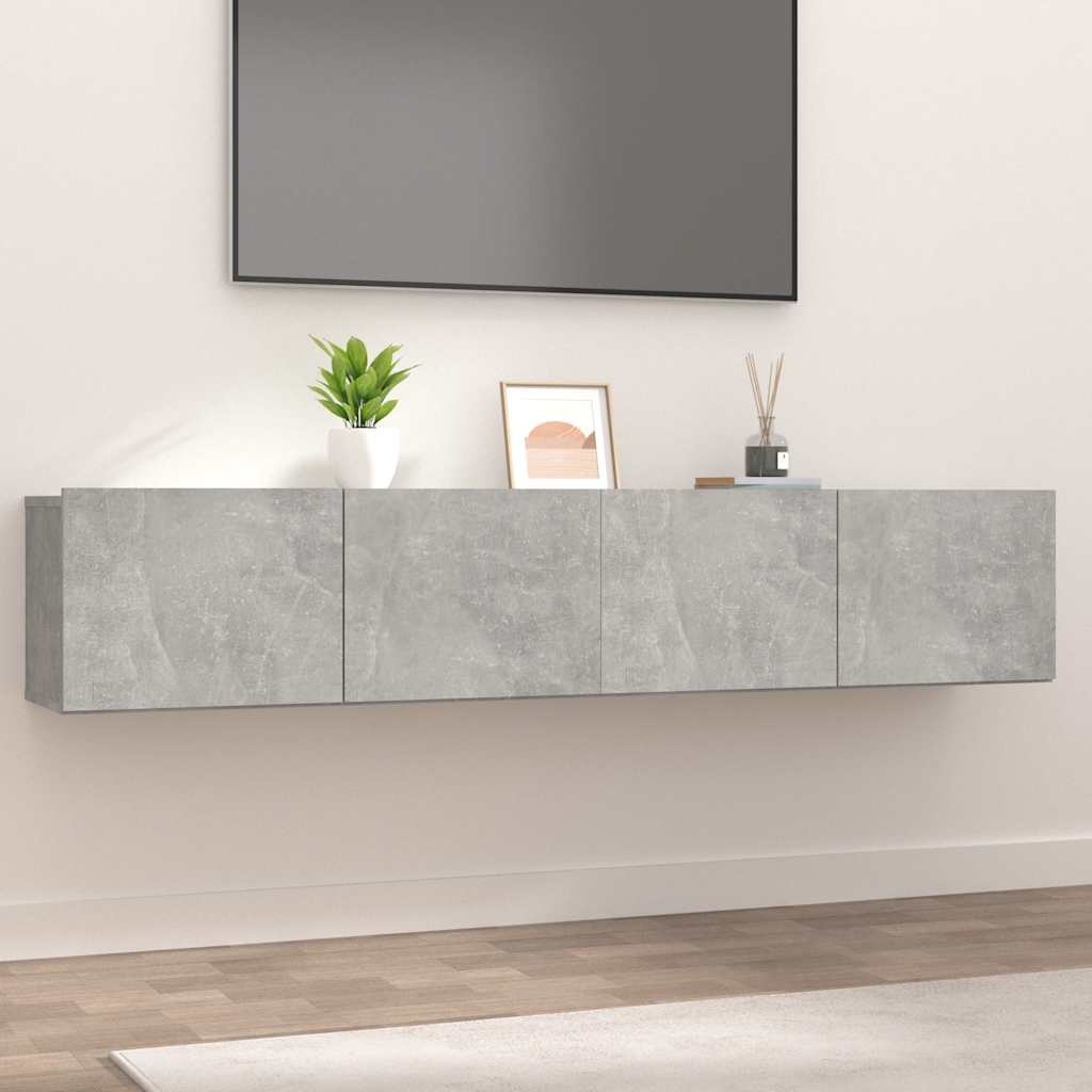 vidaXL TV-meubel 2 st 80x30x30 cm Betongrijs - 35% Korting!