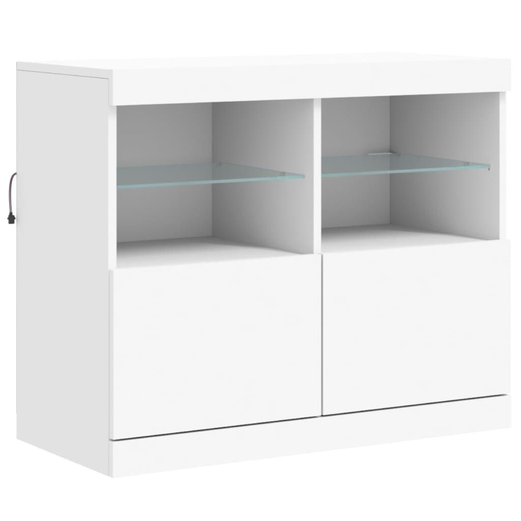 vidaXL Dressoir met LED-verlichting (81x37x67cm) - Wit | 55% Korting!