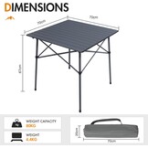 Portal Campingtafel Inklapbaar Zilver - 30% Korting!