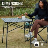 Portal Campingtafel Inklapbaar Zilver - 30% Korting!