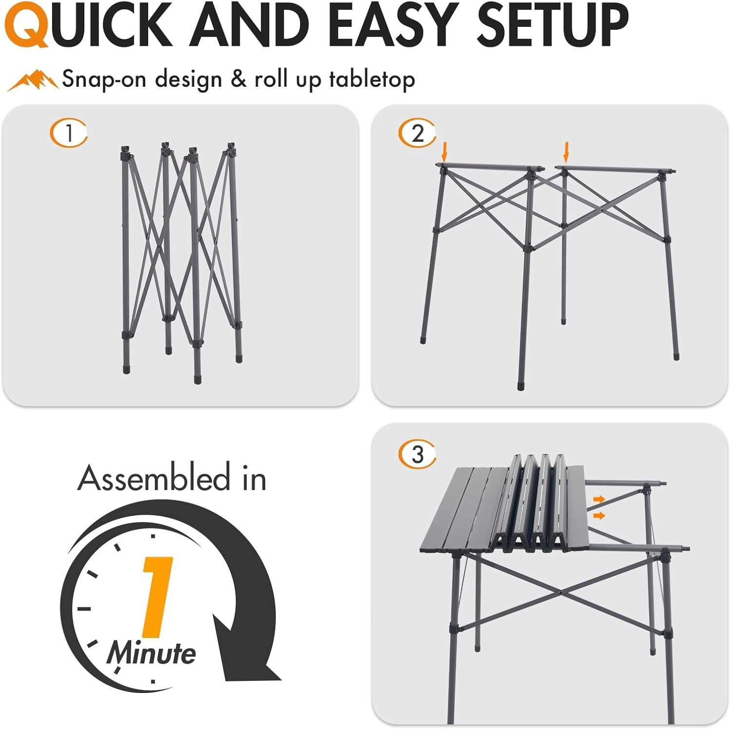 Portal Campingtafel Inklapbaar Zilver - 30% Korting!