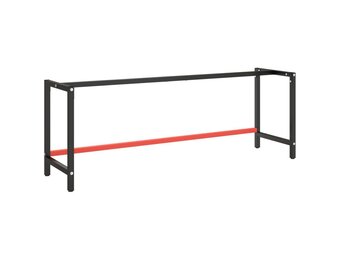 vidaXL Werkbankframe - Matzwart/Matrood | 55% Korting