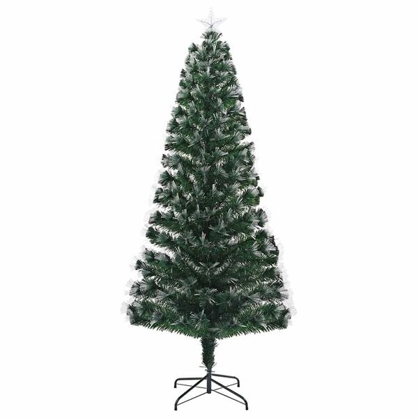vidaXL Kunstkerstboom Groen 210 cm PVC | Met Touwlichten | 35% Korting