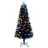 vidaXL Kunstkerstboom Groen 210 cm PVC | Met Touwlichten | 35% Korting