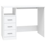 vidaXL Bureau met lades (Wit, 102x50x76 cm) - Nu 55% Korting!