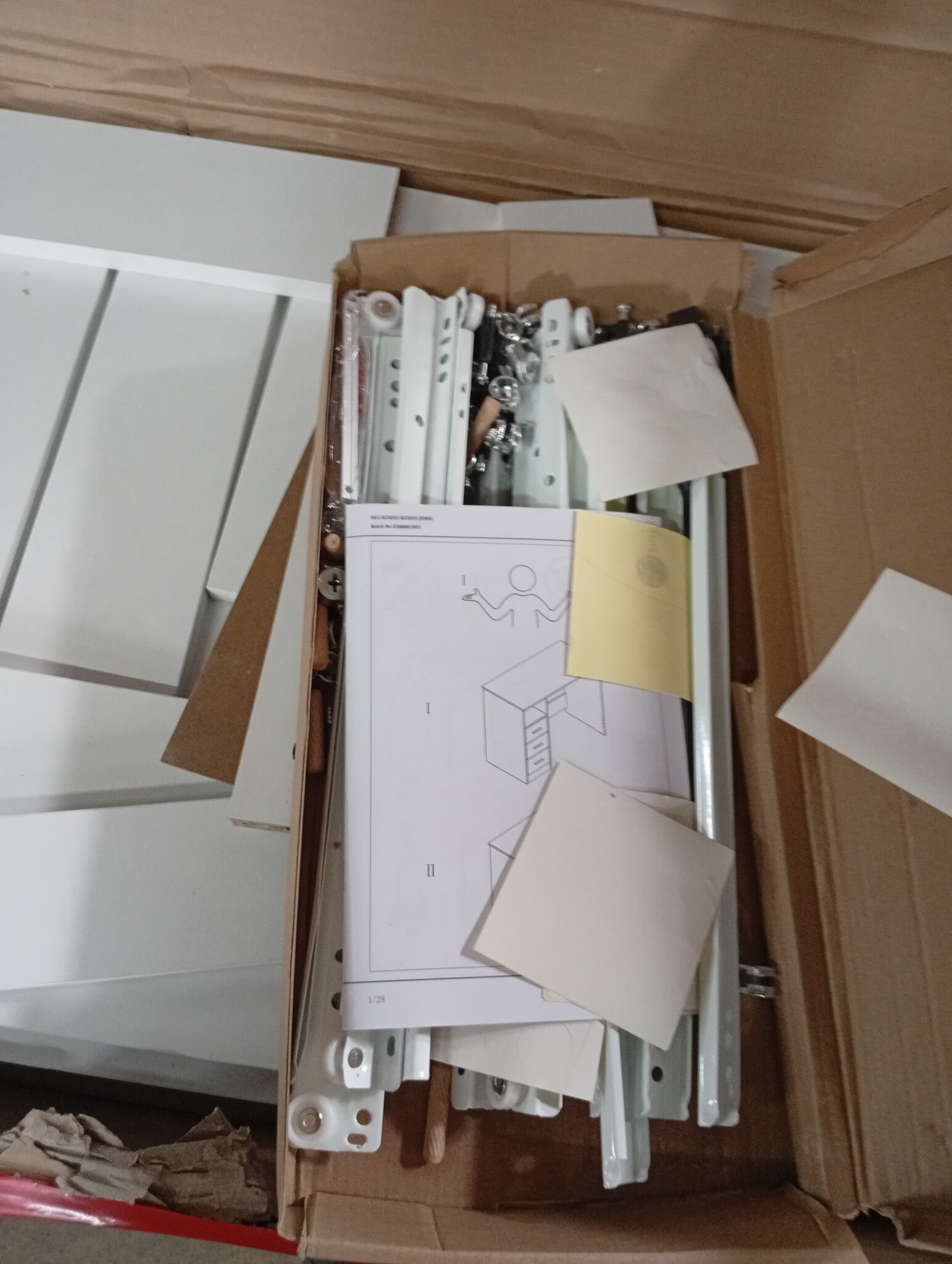 vidaXL Bureau met lades (Wit, 102x50x76 cm) - Nu 55% Korting!