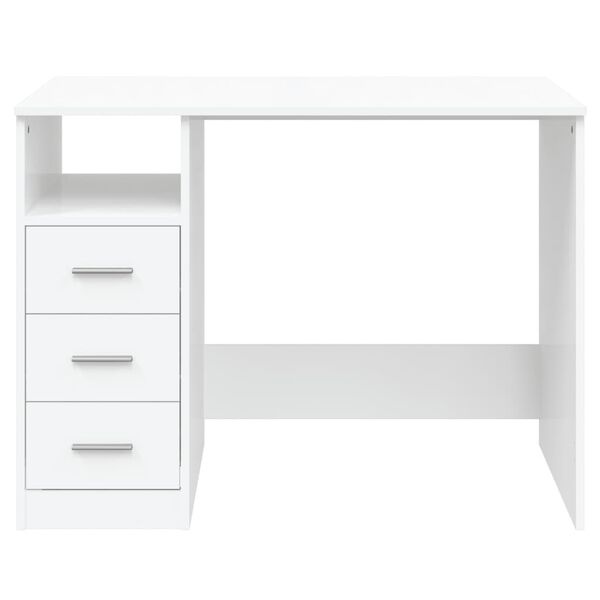 vidaXL Bureau met lades (Wit, 102x50x76 cm) - Nu 55% Korting!