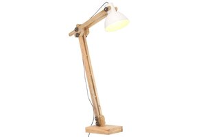 vidaXL Vloerlamp Massief Mangohout Wit - 47% Korting!