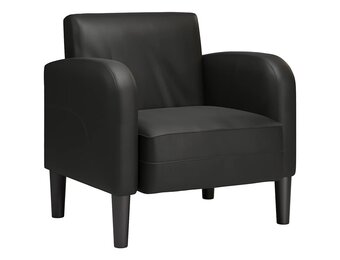 vidaXL Fauteuil met armleuningen 54 cm kunstleer zwart