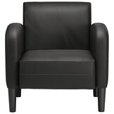 vidaXL Fauteuil met armleuningen 54 cm kunstleer zwart