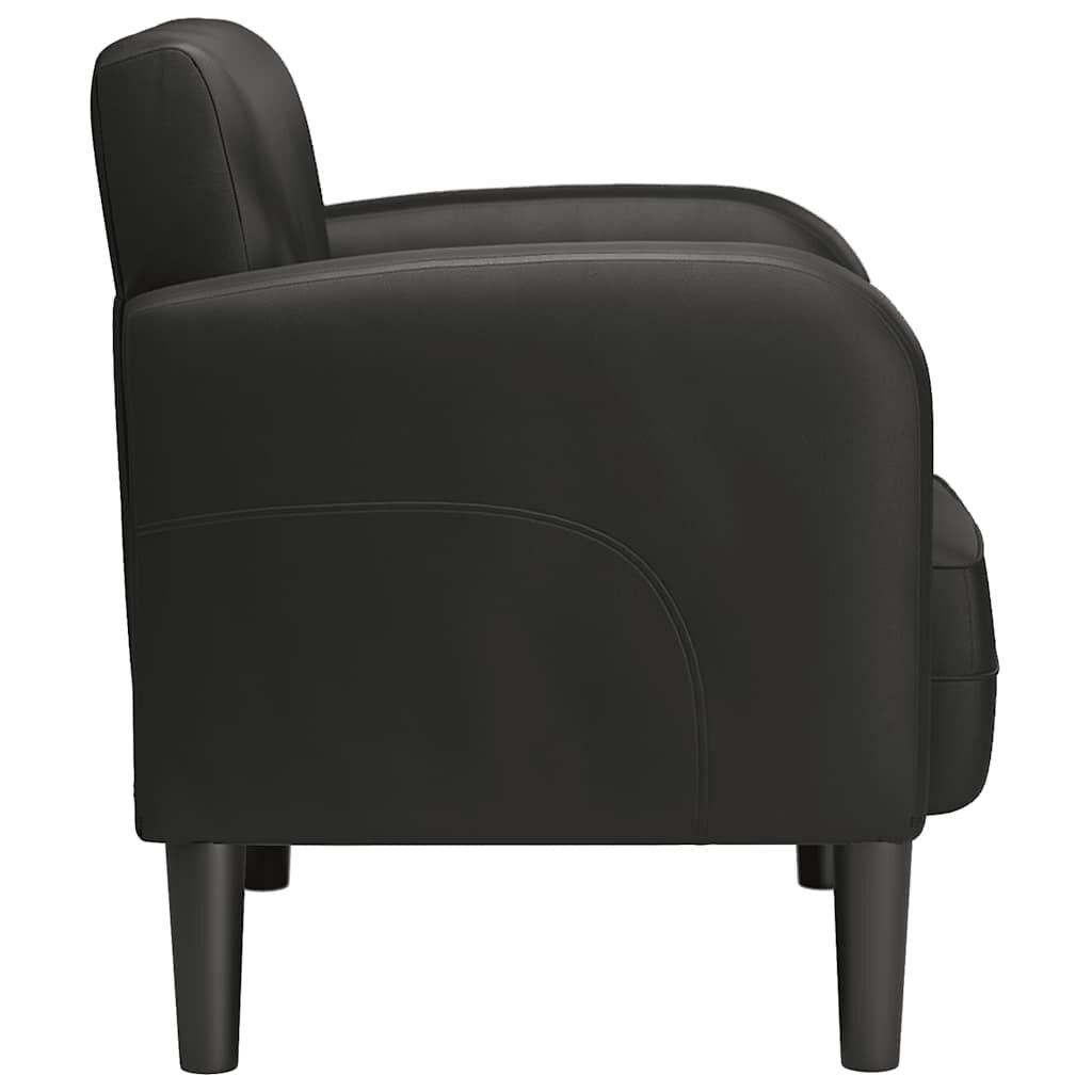 vidaXL Fauteuil met armleuningen 54 cm kunstleer zwart