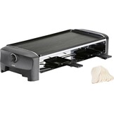 Princess Gourmetstel 162840 - Raclette 8 personen - Grill and Bakplaat - Groot - 2 meter snoer - Regelbare thermostaat - 1400W - Omkeerbare bakplaat en grillplaat - 8 pannetjes