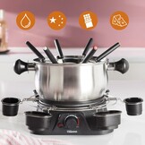 Tristar Fondueset Elektrisch FO-1109 - 1400W - 1,3L voor 8 personen - Incl bakjes, fonduering, vorkjes