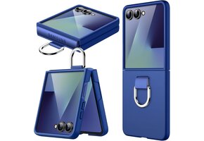 JETech Case Samsung Z Flip 7 2025 met Ring - Blauw Schaduw (37% Korting!)